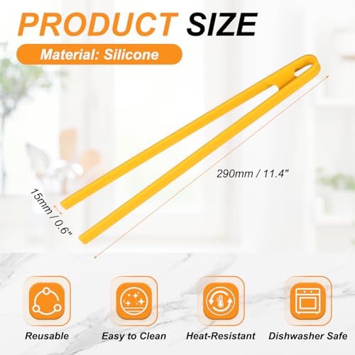 11.4" Silicone Toast Tongs (Yellow / 11.4")