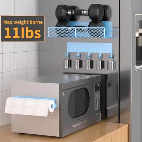 Magnetic Spice Rack for Refrigerator (Blue / 7 Pack)