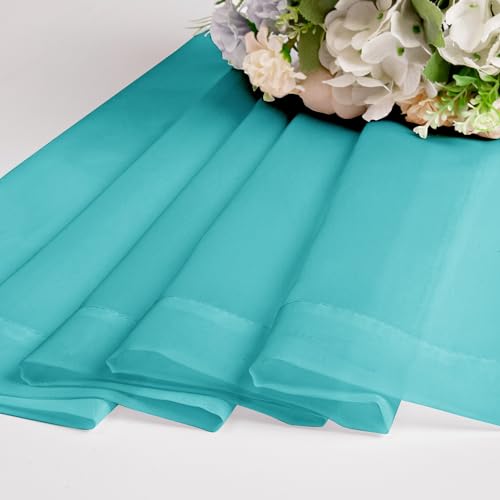 Turquoise Sheer Curtains 120 Inches Long (Turquoise / 42"W x 120"L (Pack of 2))