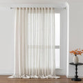 Linen Curtains 95 Inches Long for Sliding Glass Door (100"W x 95"L (Pack of 1) / Linen)