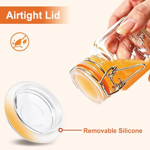 4oz Glass Spice Jars with Lids (4oz-15pack)