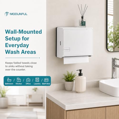 Paper Towel Dispenser Wall Mount (D-214 White)