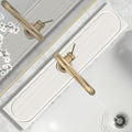 Faucet Mat for Kitchen Sink with Raised Feet (23.7" x 4" / White Gray Style 2)