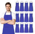 Black Apron with Pockets (Pack of 12 / Royal Blue)