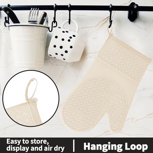 Silicone Oven Mitts (Apricot)