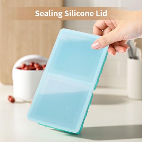 Silicone Freezer Tray for Soup Ice Cubes (Aqua(2pack))