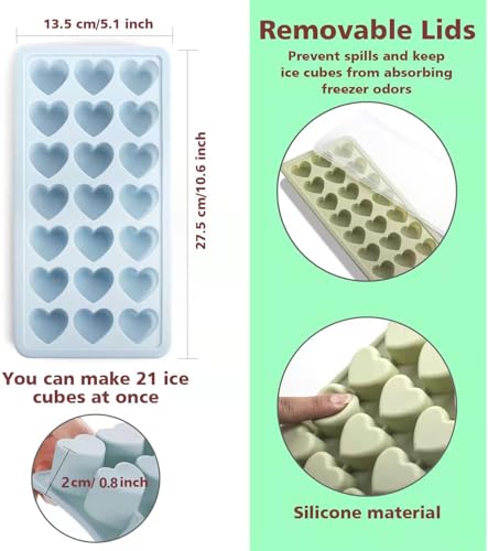 Heart Shape Ice Cube Tray (Blue)