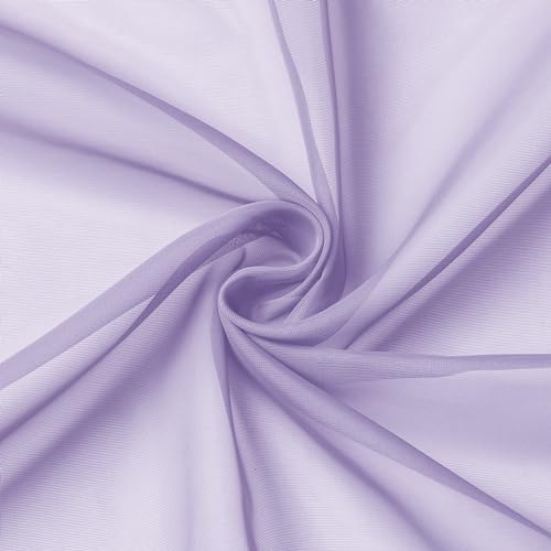 Sheer Curtains 78 inches Long for Bedroom Living Room 2 Panels Set (Lavender / 42"W x 78"L (Pack of 2))