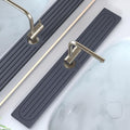 Stone Faucet Mat for Kitchen Sink (30" x 4" / Dark Gray Style 1)