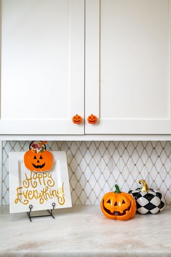 12pk Jack o Lantern Decorative Knob Covers for Halloween Decor (Jack O Lantern)