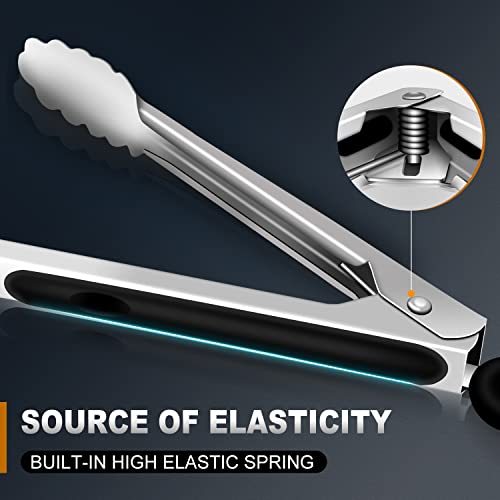 Small Tongs For Cooking (7 inch / Silver 1Pcs)