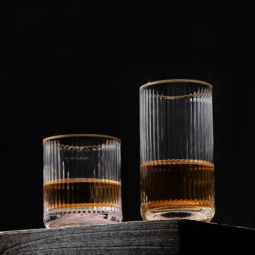 Fluted Bar Glassware Set of 4
