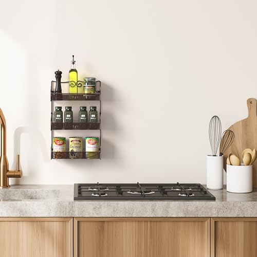 3 Tier Wall Mounted Hanging Spice Rack (1-Pack)