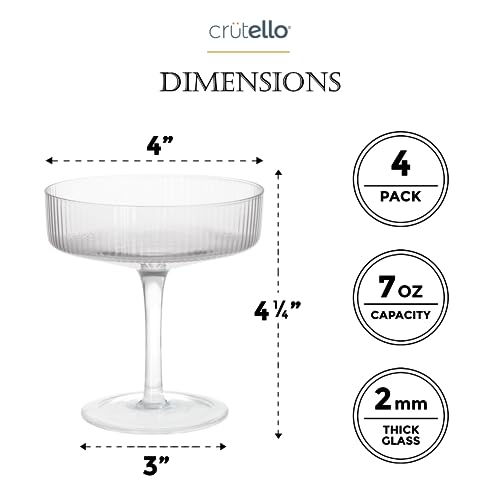 Ripple Coupe Glassware (Clear)
