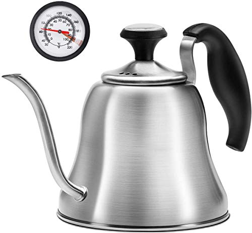 Tea Kettle with Thermometer (Brushed Silver（with Thermometer）)