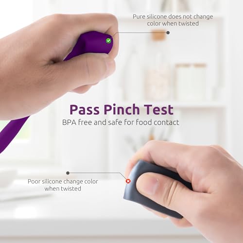 Skinny Silicone Jar Spatula Scraper (Purple / 9.72 in)