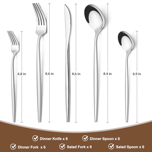 Silverware Set 30 Piece (Silver)