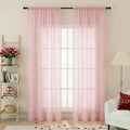 Blush Sheer Curtains 84 Inches Long 2 Panels (Blush / 42"W x 84"L (Pack of 2))