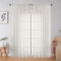 Ivory Sheer Curtains 84 Inches Long 2 Panels Set for Bedroom Living Room (Ivory / 59"W x 84"L (Pack of 2))