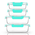 80 oz & 36 oz Extra Large Glass Food Storage Containers with Lids (Clear)