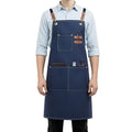 Aprons for Men Women with 3 Pockets (Denim Blue)