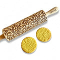 FLEUR DE LIS KNOT Embossing Rolling Pin. Dough Roller with Shamrock Pattern for Homemade Cookies and Pottery by Algis Crafts
