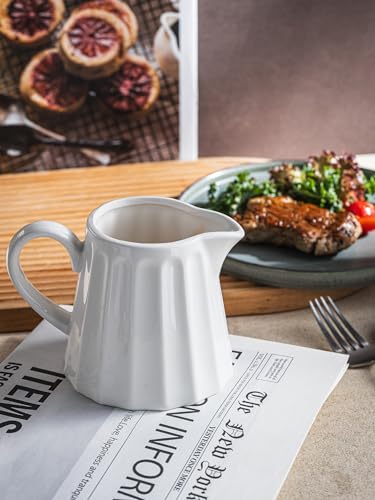 Ceramic Creamer Pitcher (17 Ounces / White)