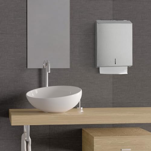 Paper Towel Dispenser Wall Mount (D-391 Silver Set)