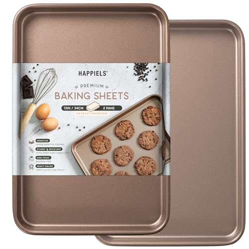 9 x 13 inch Nonstick Quarter Sheet Pan 2 (13'' Sheet Pan 2-Pack)