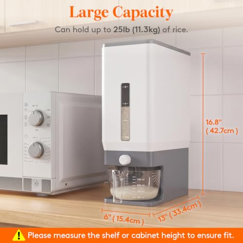 Rice Container 25 Lbs (Light Grey)