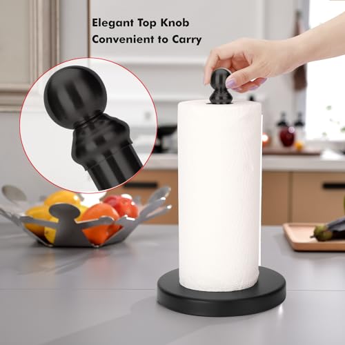 Black Paper Towel Holder Countertop (Black)