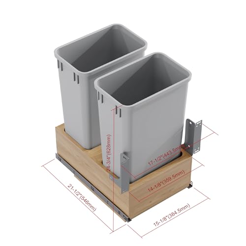 Dowell Double 50Qt Undermount Trash Pull (50 QT Pull-Out System)