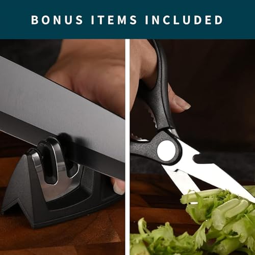 16 Piece Kitchen Knife Set with Block