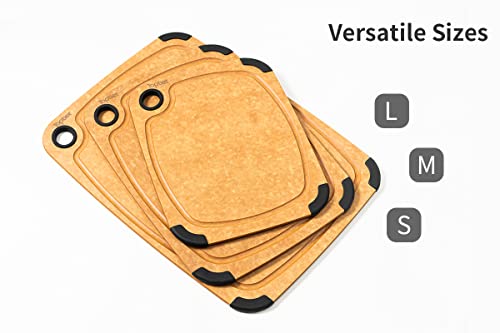 Wood Fiber Cutting Board for Kitchen (11.8"L x 9.3"W / Natural/Shield)