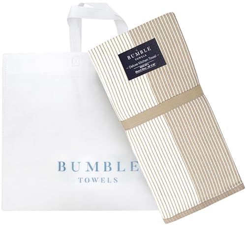 Premium Kitchen Towels 6 Pack 100% Cotton (Tan / Kitchen Towels - Mixed Styles (6 Pack))