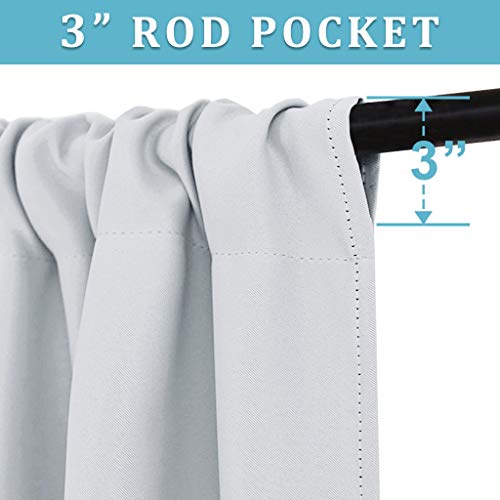 Short Curtains for Bedroom (Greyish White / 42"W x 48"L (Pack of 2))