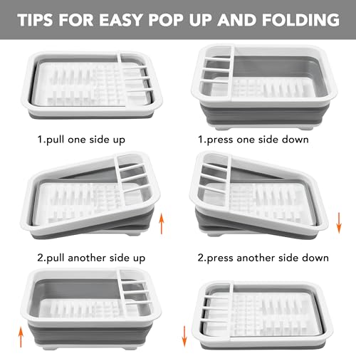 Collapsible Dish Drying Rack (Gray / Dish Drying Rack)