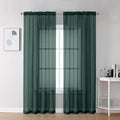 Hunter Green Sheer Curtains 78 Inches Long 2 Panels Set for Living Room (Hunter Green / 42"W x 78"L (Pack of 2))