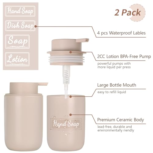 Khaki Soap Dispenser Set (Khak-2 Pack)