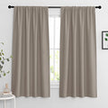 Blackout Curtains for Bedroom Living Room Nursery 63 inches Long (Sand / 42"W x 63"L (Pack of 2))