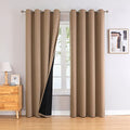 100% Blackout Curtains for Bedroom 108 Inches Long 2 Panels Set (52"W x 108"L (Pack of 2) / Cappuccino)