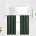 Cafe Blackout Curtains 30 inch Length (Dark Green / 29"W x 30"L (Pack of 2))