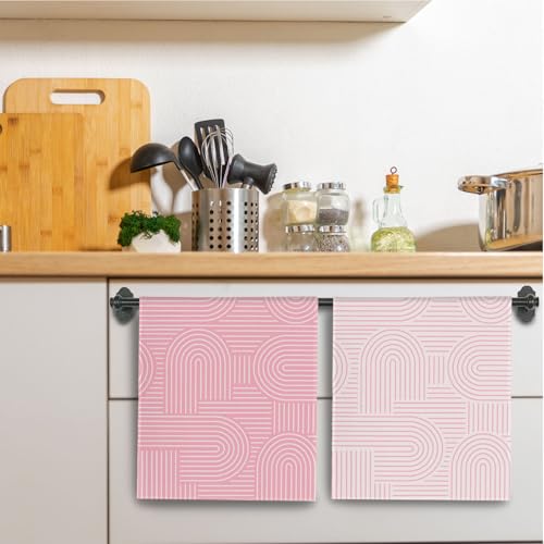 Abstract Boho Pink Kitchen Towels (Pink / Casual)