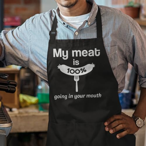 Funny Aprons for Men with Pockets (Grilling/Bbq 2)