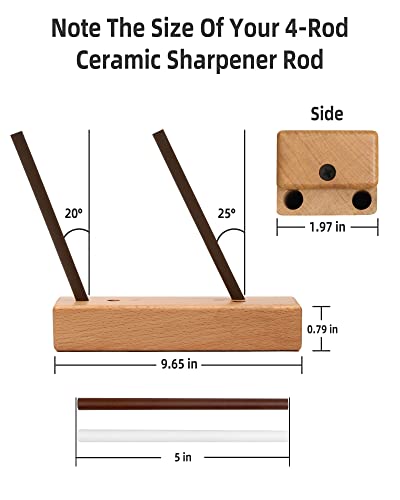 4 Rod Ceramic Sharpener Box for Kitchen Knives and Cutlery Sharpening Tool
