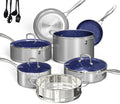 Deluxe DUXANO 14PC Healthy Pots and Pan With 9H Anti (Gray)