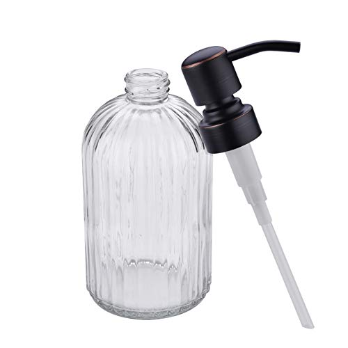 Dish Kitchen Soap Dispenser (Oil Rubbed Bronze+clear / 2-Pack)