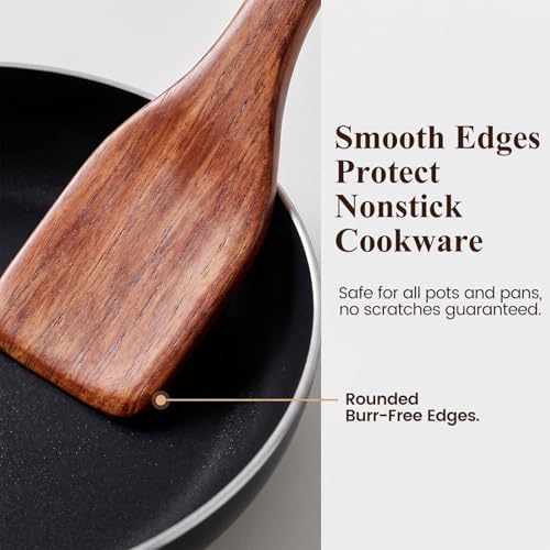 Wooden Spoons for Cooking (Wooden Spatula Spoon)