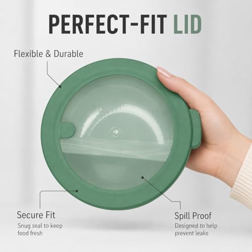 Plastic Mixing Bowls with Lids (Green)