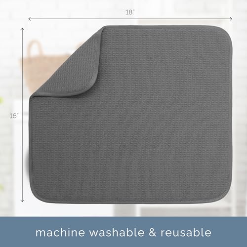 Dish Drying Mat (Charcoal / 16" x 18")